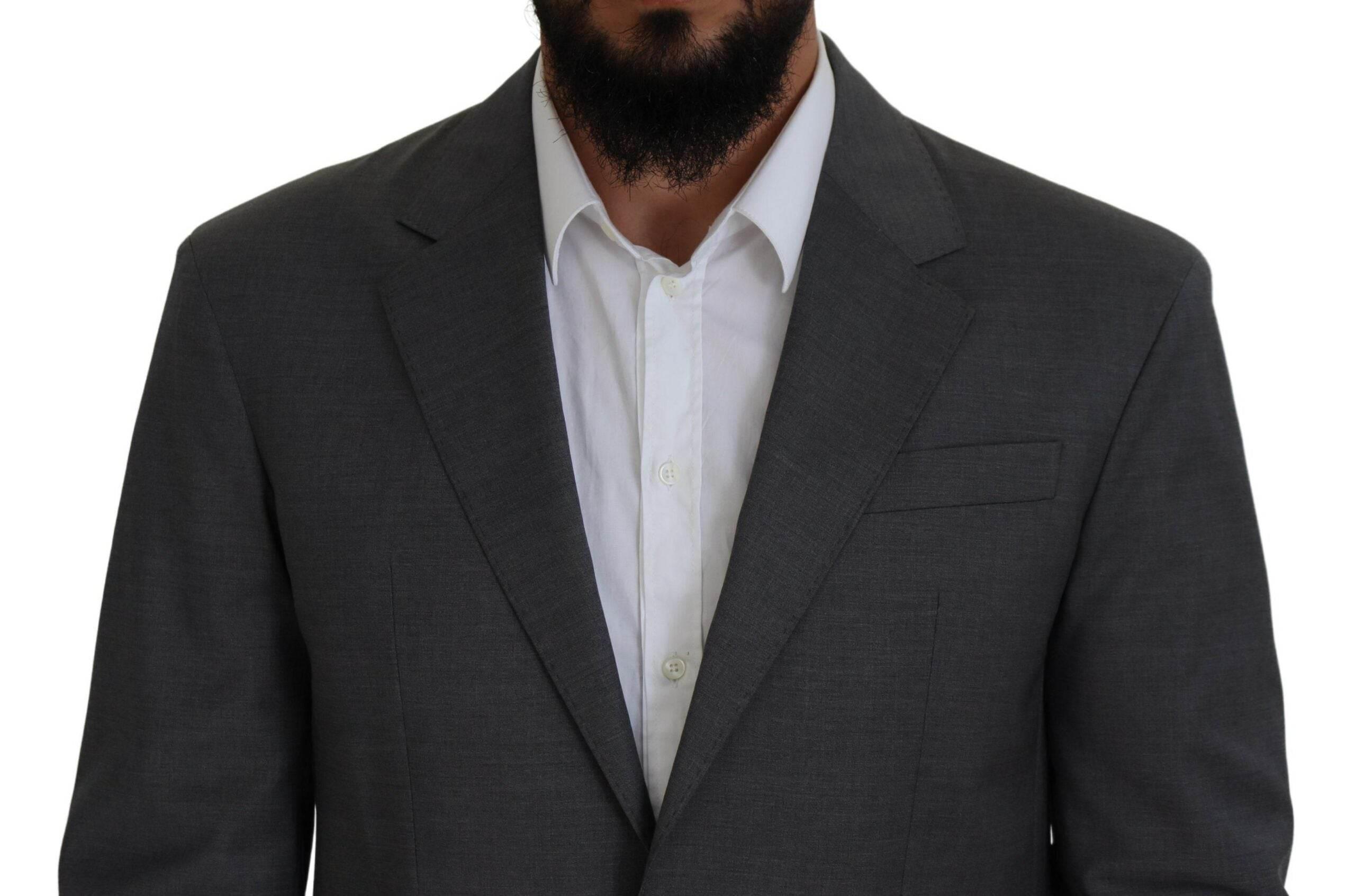 Dsquared² Gray Wool Single Breasted 2 Piece CIPRO Suit - Hilstor