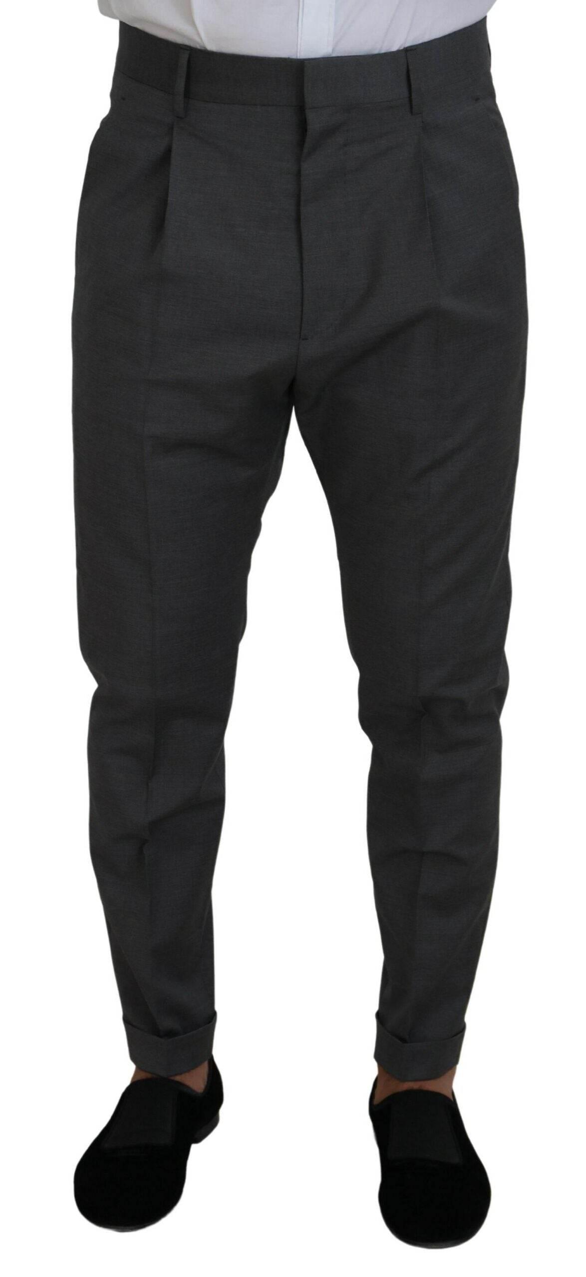 Dsquared² Gray Wool Single Breasted 2 Piece CIPRO Suit - Hilstor