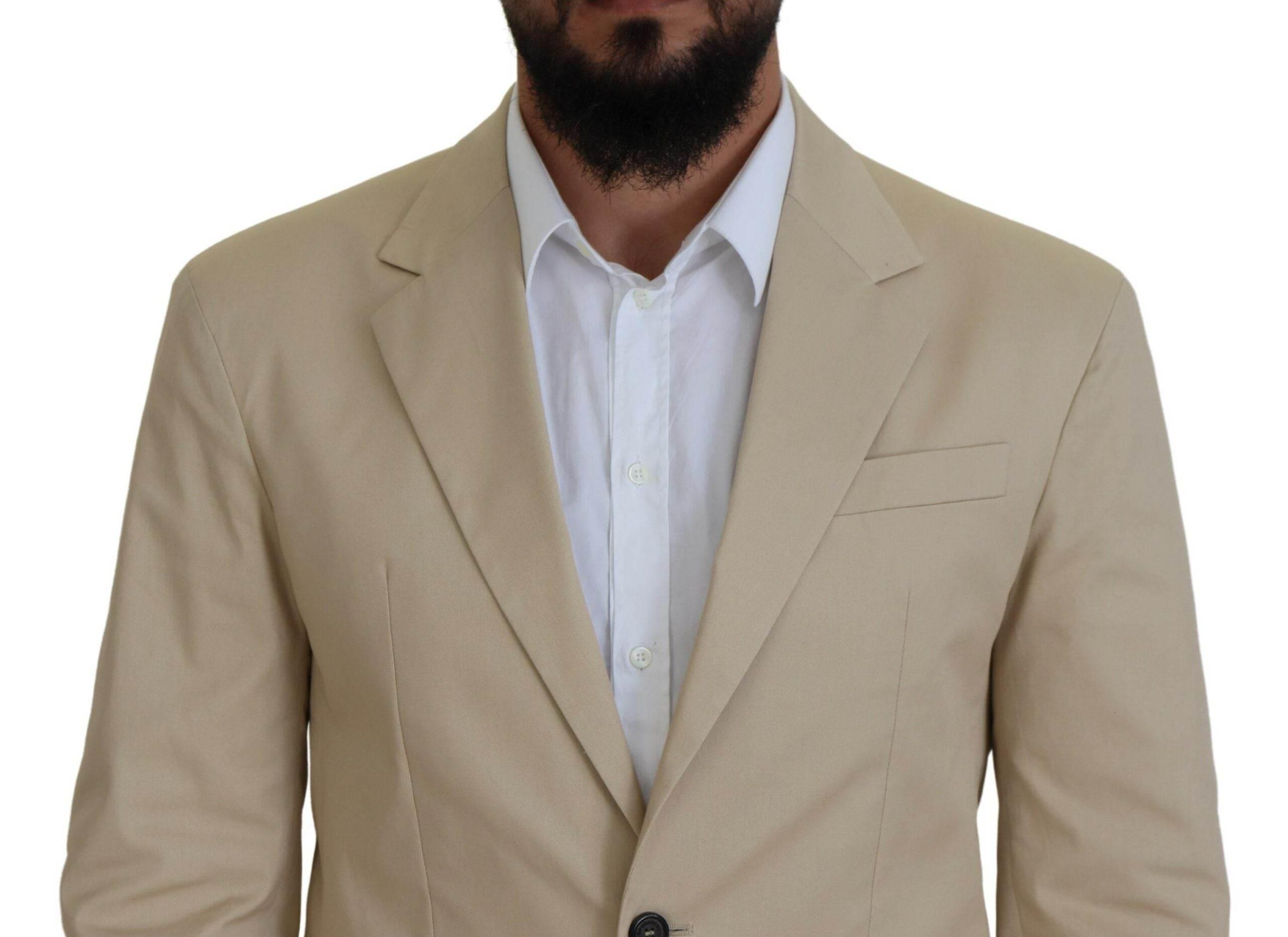 Dsquared² Beige Cotton Single Breasted 2 Piece CIPRO Suit - Hilstor
