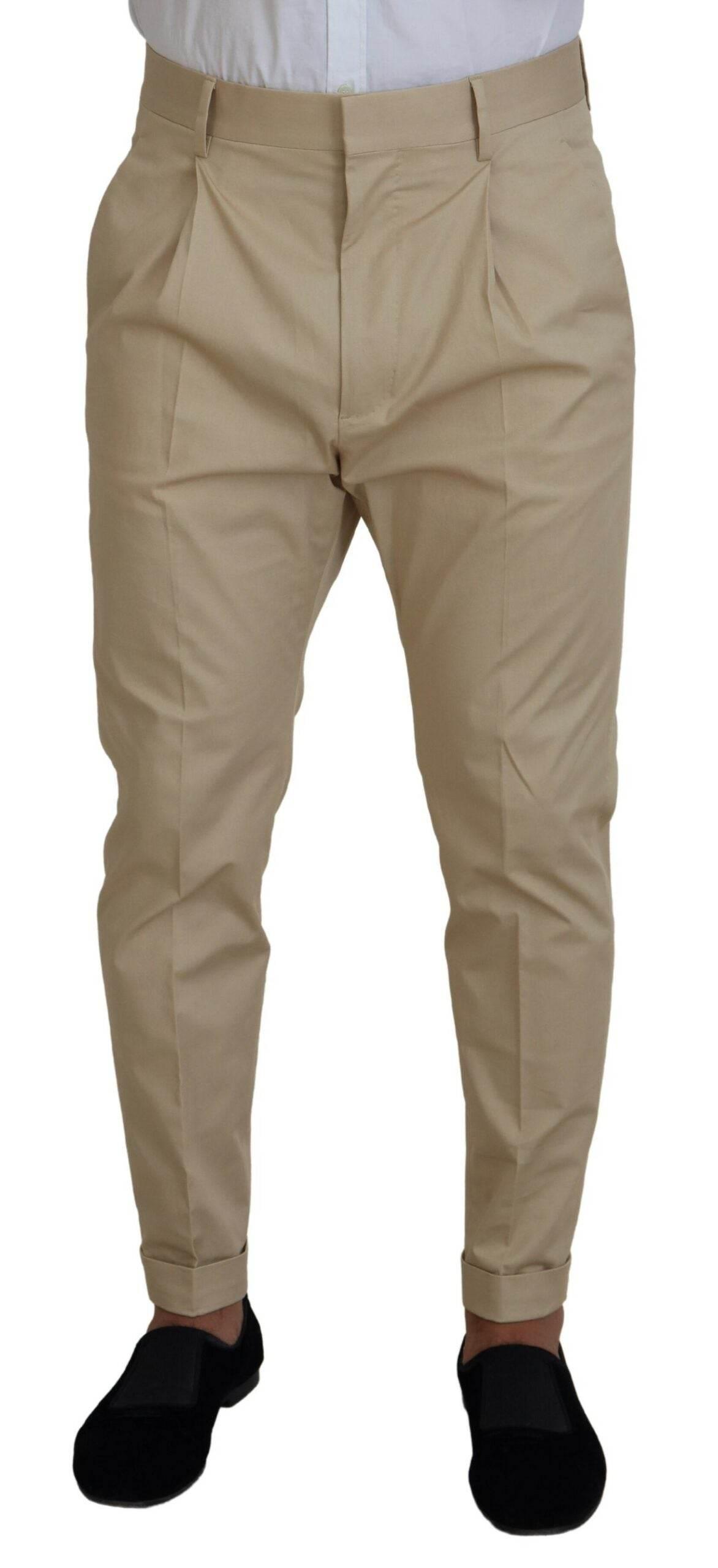 Dsquared² Beige Cotton Single Breasted 2 Piece CIPRO Suit - Hilstor