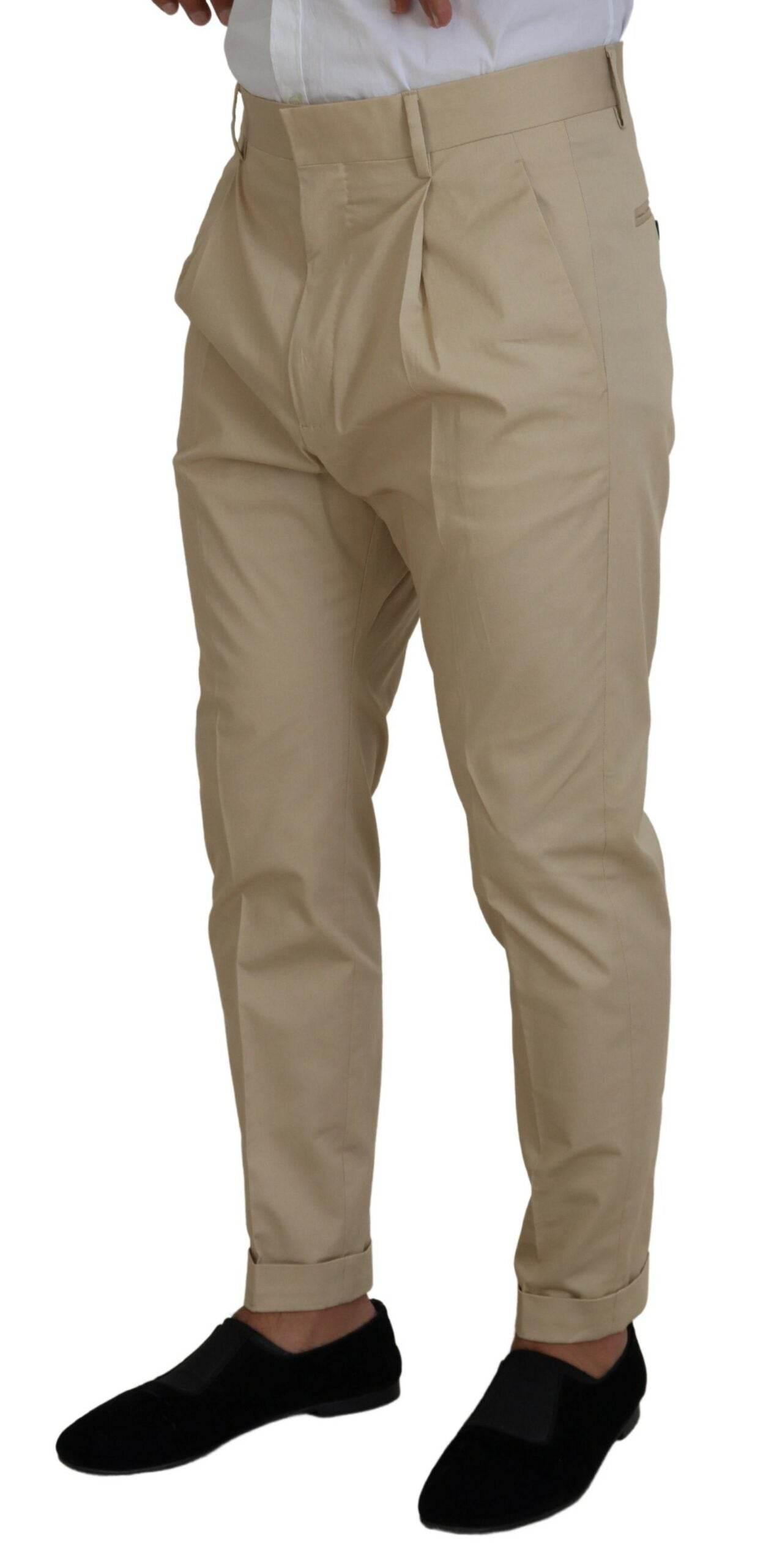 Dsquared² Beige Cotton Single Breasted 2 Piece CIPRO Suit - Hilstor