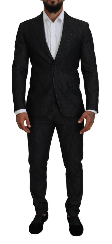 Dsquared² Black Cotton Single Breasted 2 Piece MIAMI Suit - Hilstor