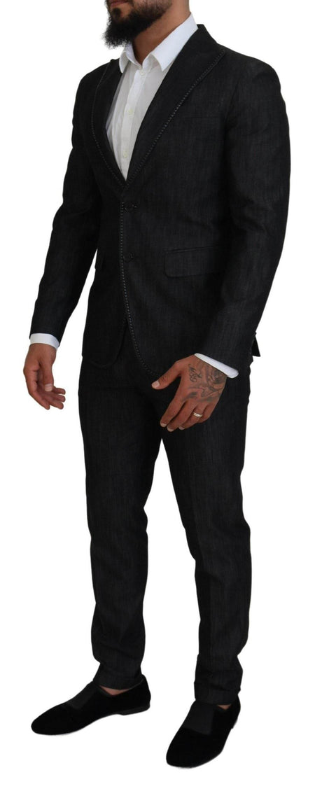 Dsquared² Black Cotton Single Breasted 2 Piece MIAMI Suit - Hilstor