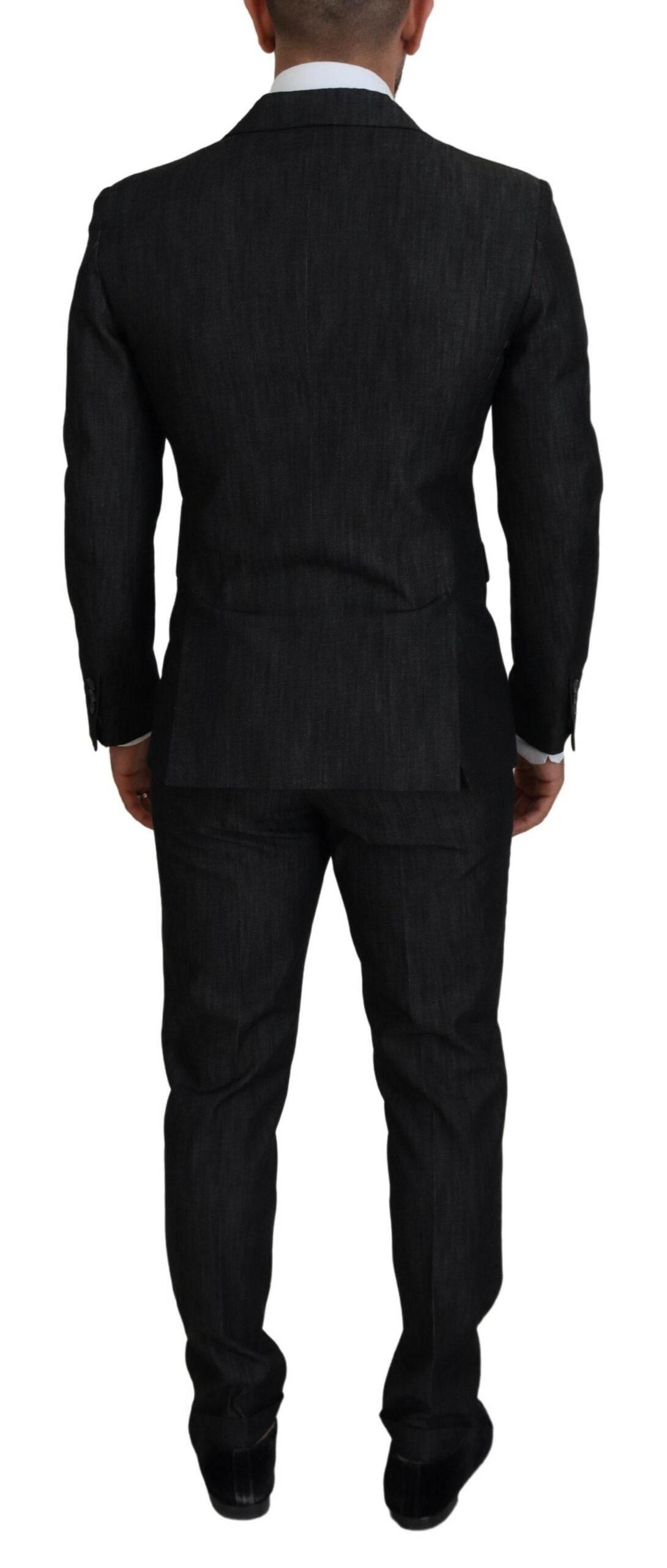 Dsquared² Black Cotton Single Breasted 2 Piece MIAMI Suit - Hilstor