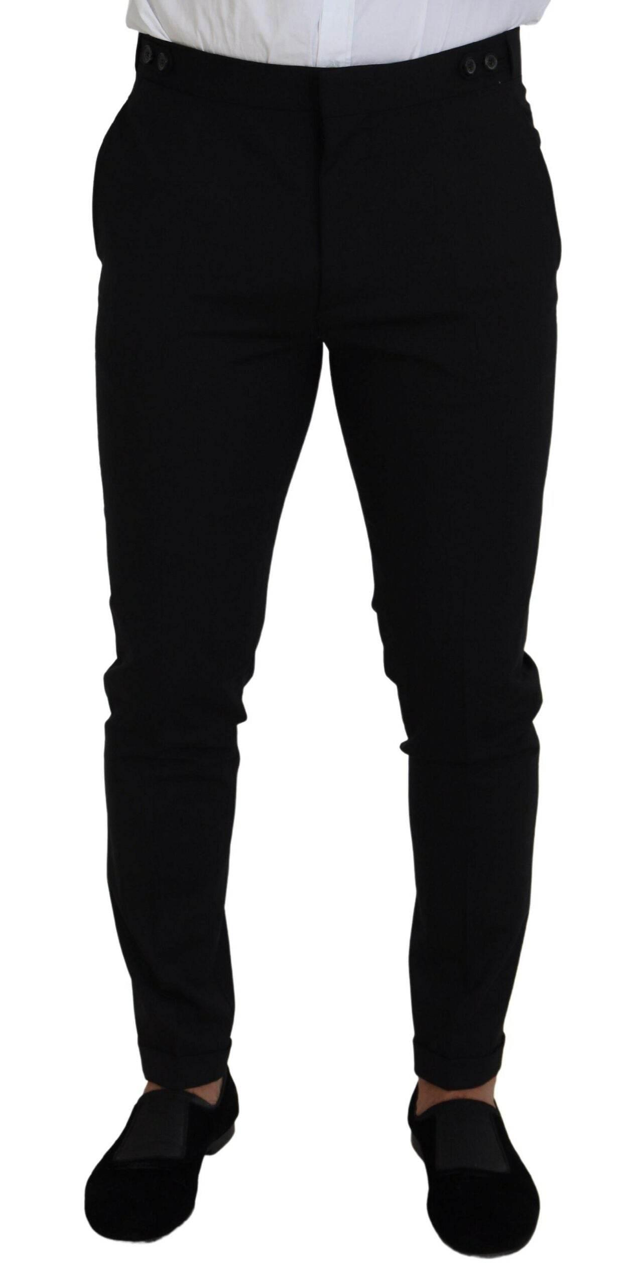 Dsquared² Black Wool Single Breasted 2 Piece LONDON Suit - Hilstor