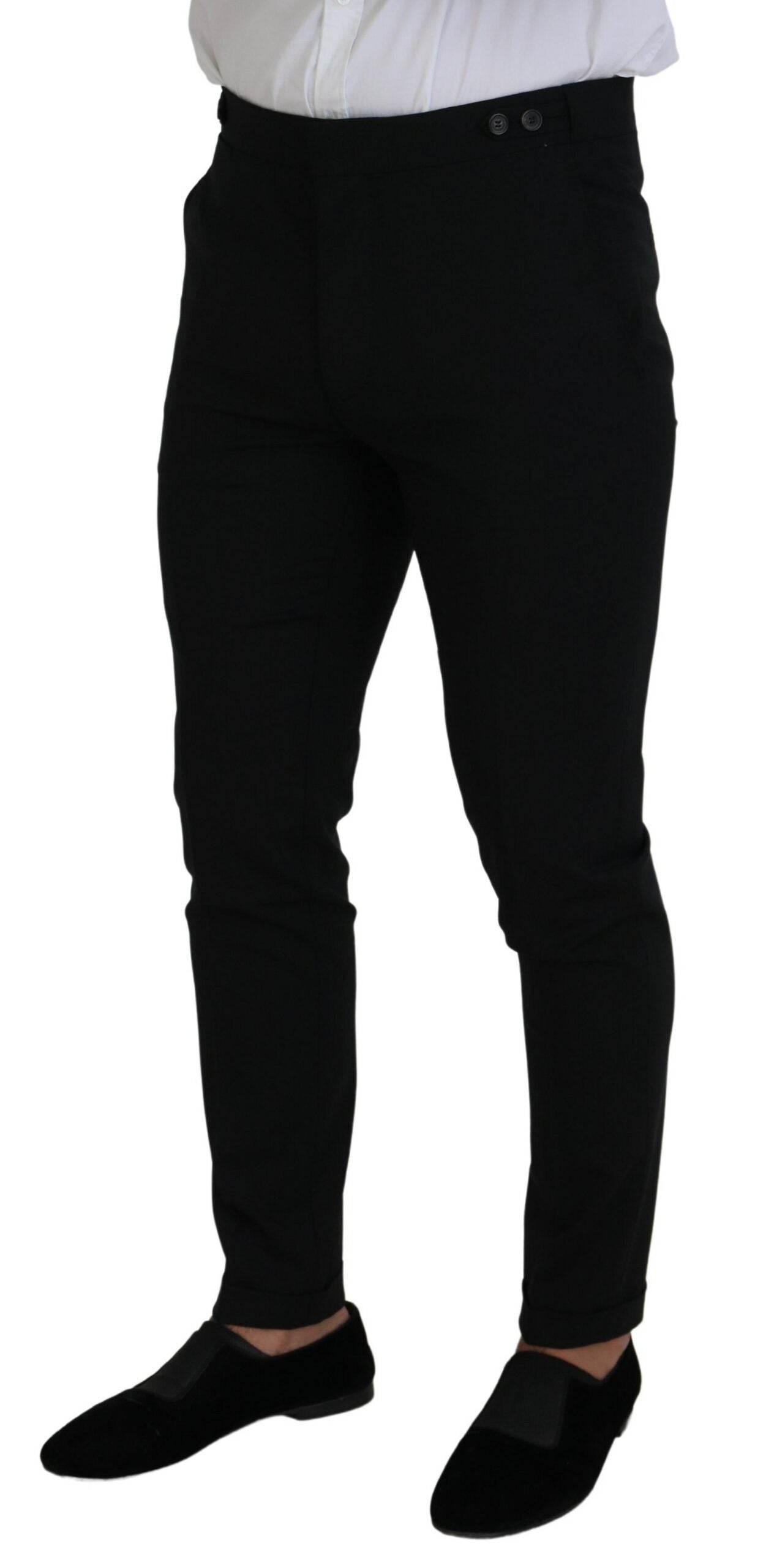 Dsquared² Black Wool Single Breasted 2 Piece LONDON Suit - Hilstor