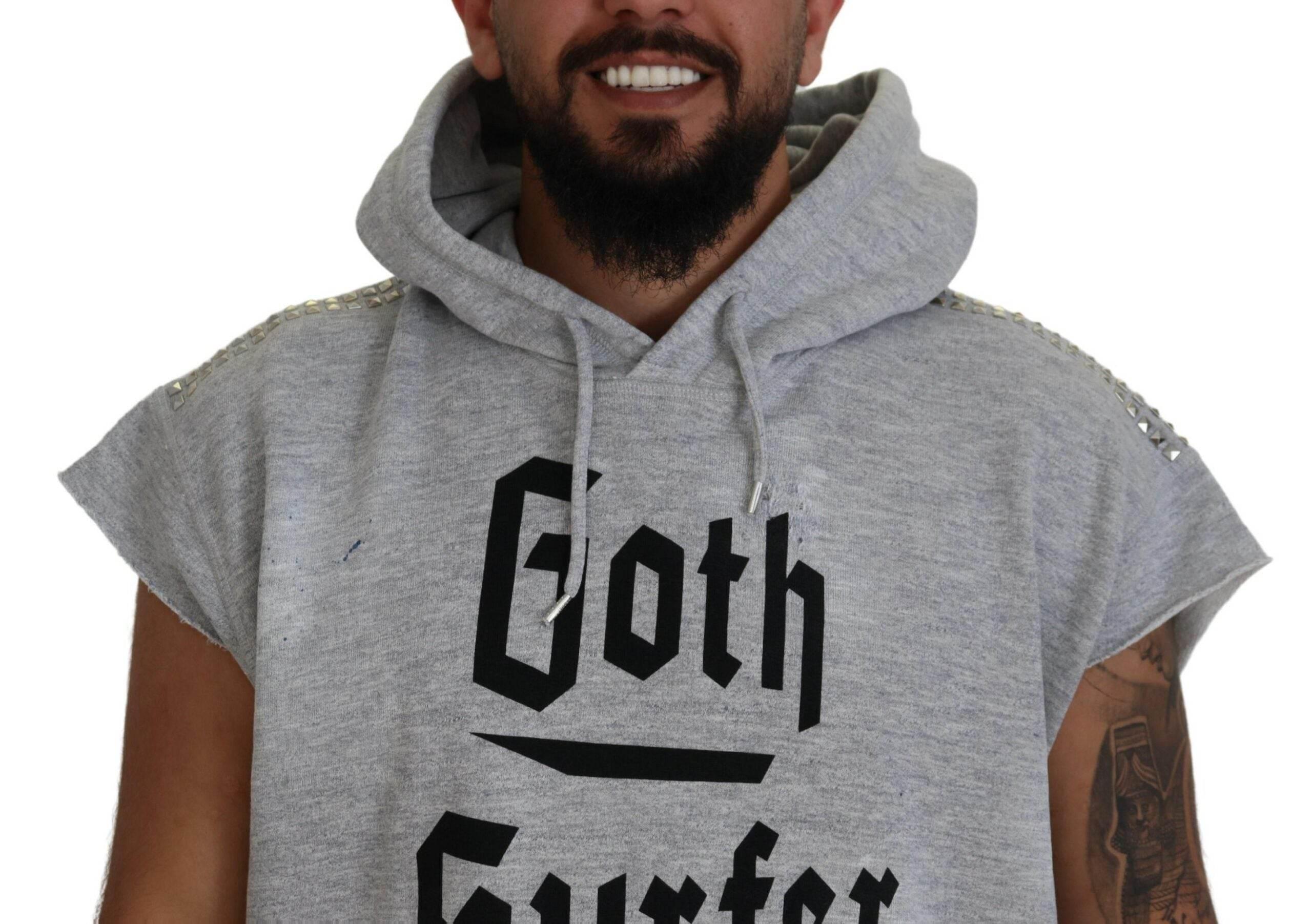 Dsquared² Light Gray Cotton Short Sleeves Hooded T-shirt - Hilstor