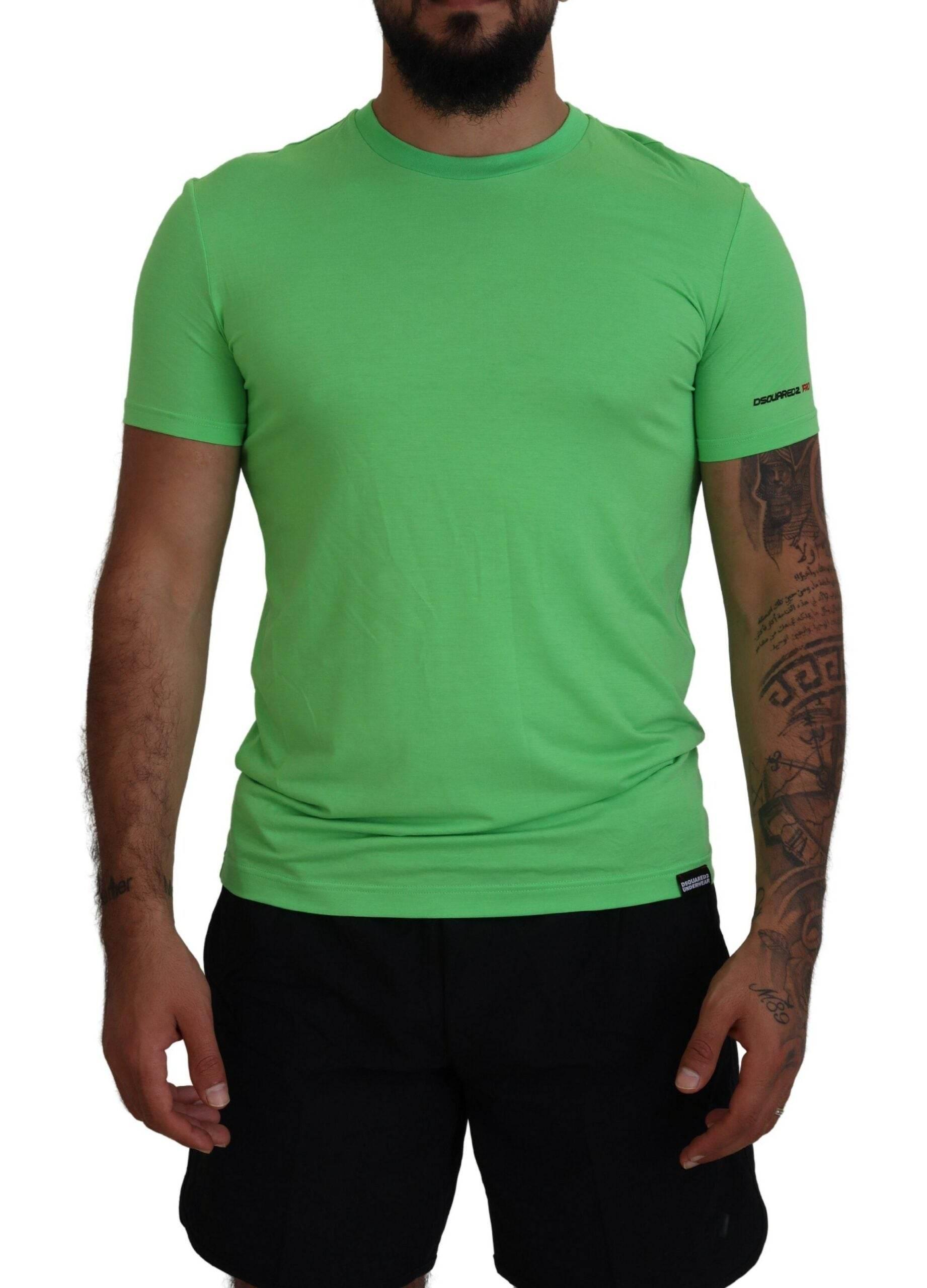 Dsquared² Green Modal Short Sleeves Crewneck T-shirt - Hilstor