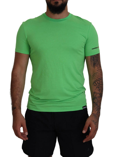 Dsquared² Green Modal Short Sleeves Crewneck T-shirt - Hilstor