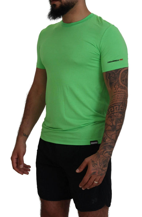 Dsquared² Green Modal Short Sleeves Crewneck T-shirt - Hilstor