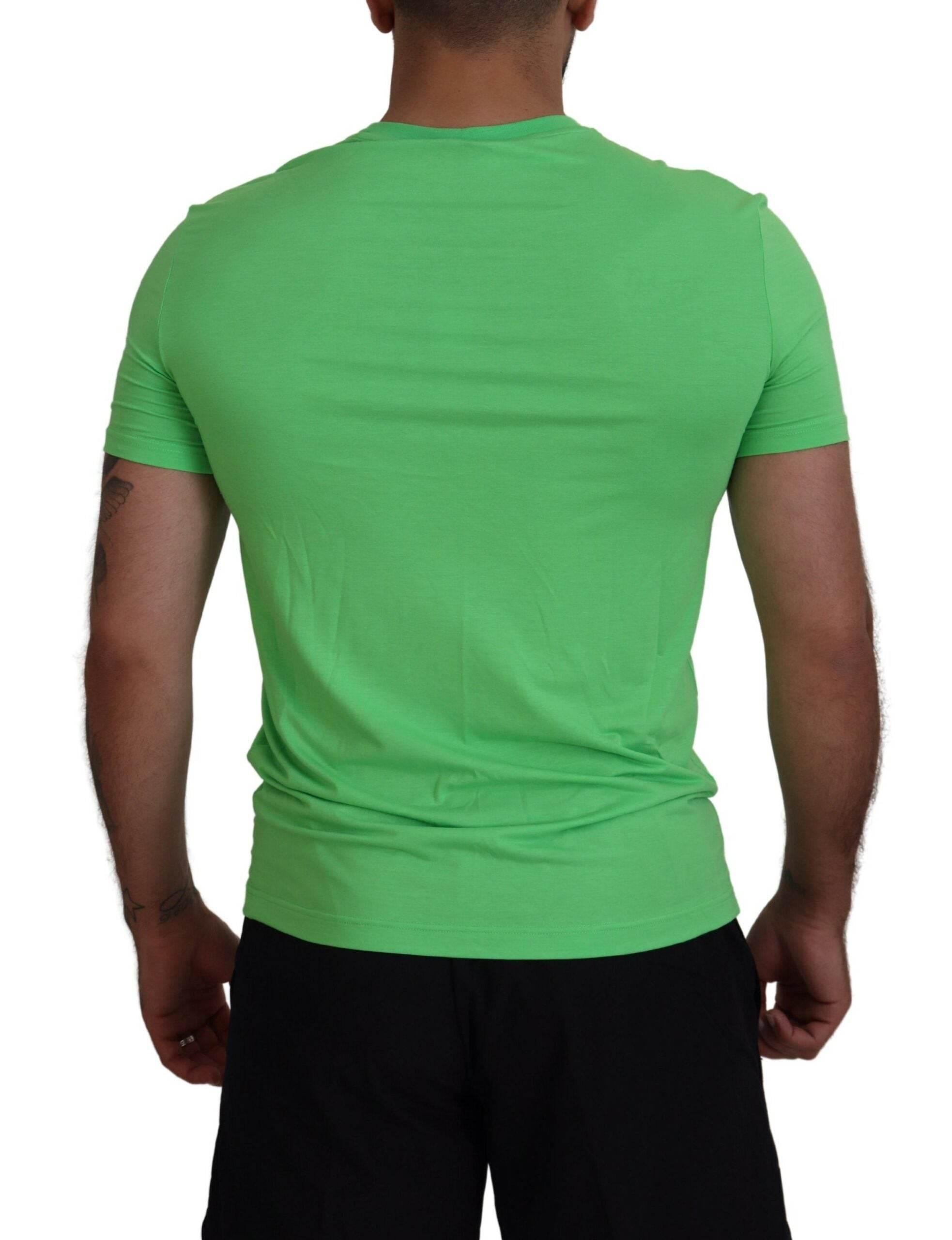 Dsquared² Green Modal Short Sleeves Crewneck T-shirt - Hilstor