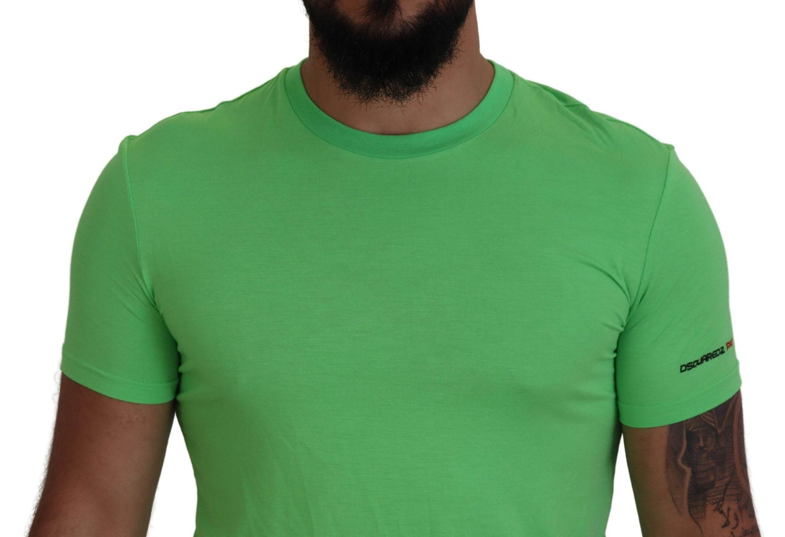 Dsquared² Green Modal Short Sleeves Crewneck T-shirt - Hilstor