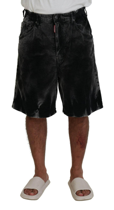 Dsquared² Gray Cotton Corduroy Bermuda Shorts - Hilstor