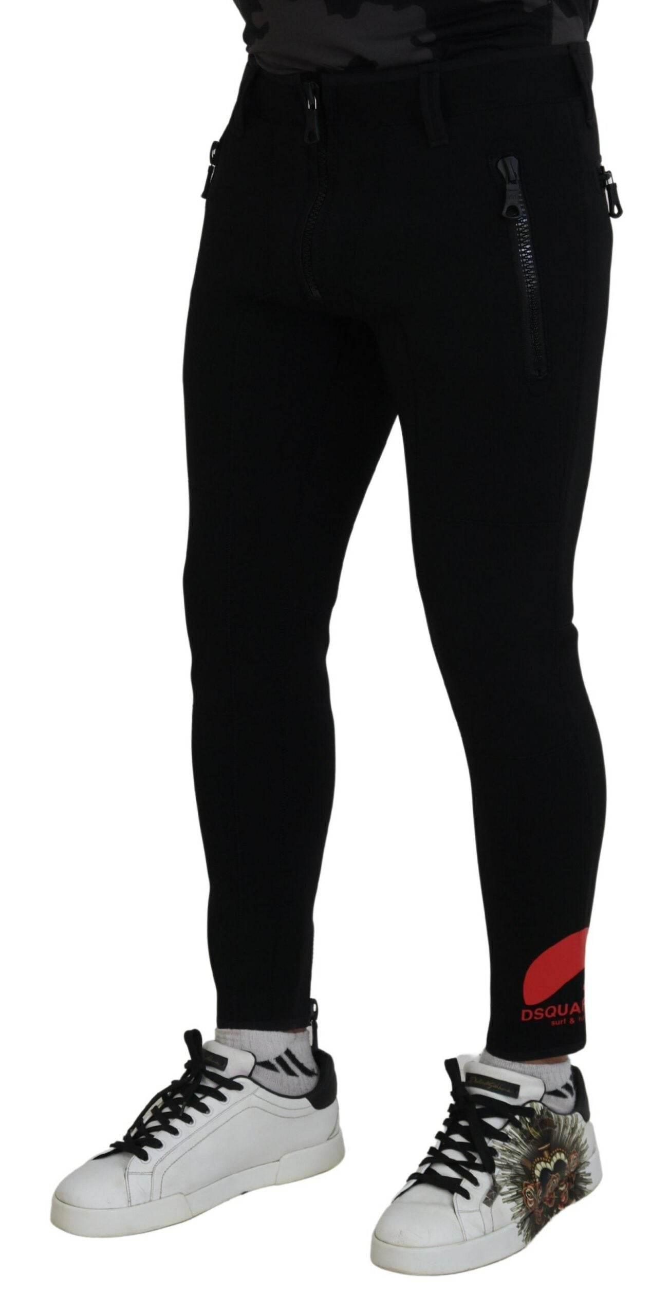 Dsquared² Back Polyamide Slim Fit Logo Print Pants - Hilstor