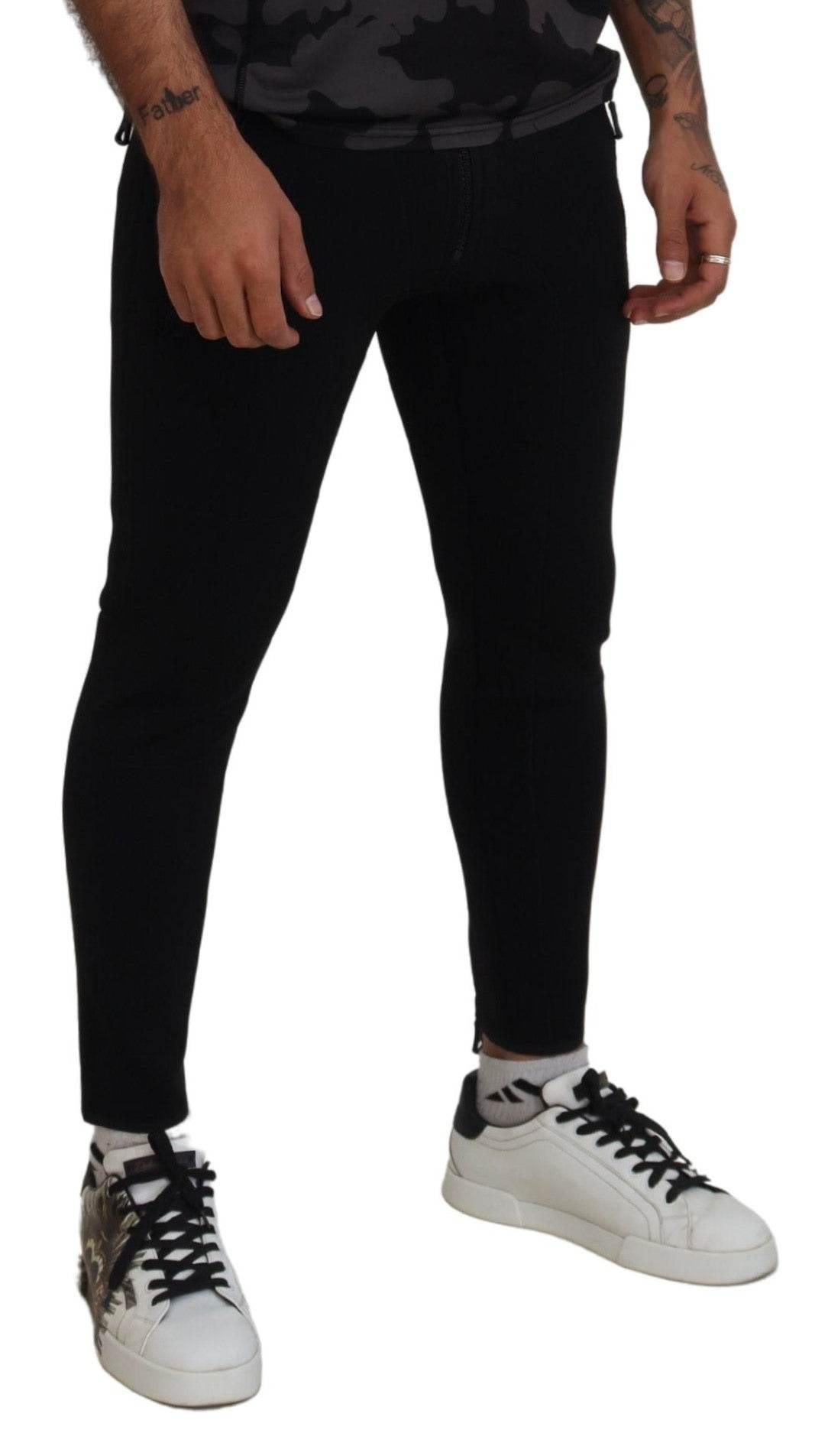 Dsquared² Back Polyamide Slim Fit Logo Print Pants - Hilstor