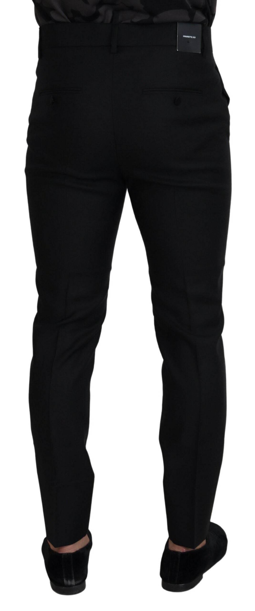 Dsquared² Back Virgin Wool Slim Fit Men Formal Pants - Hilstor