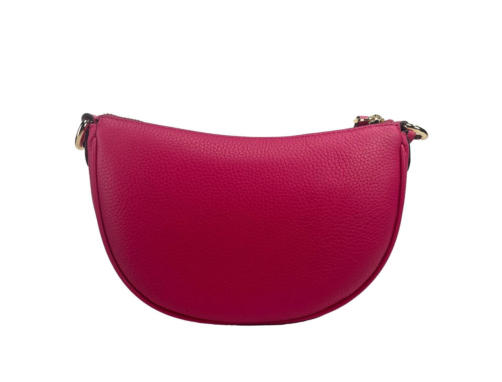 Michael Kors Dover Small Pink Half Moon Crossbody Bag Purse - Hilstor