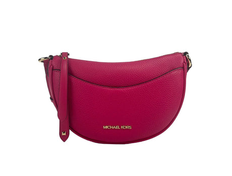 Michael Kors Dover Small Pink Half Moon Crossbody Bag Purse - Hilstor