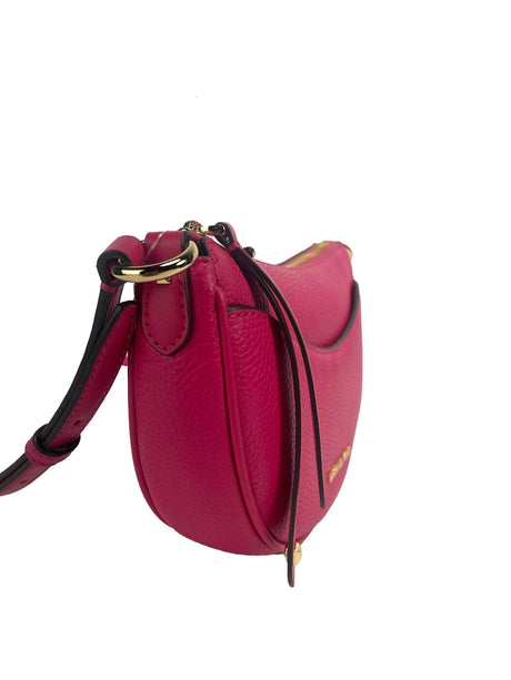 Michael Kors Dover Small Pink Half Moon Crossbody Bag Purse - Hilstor