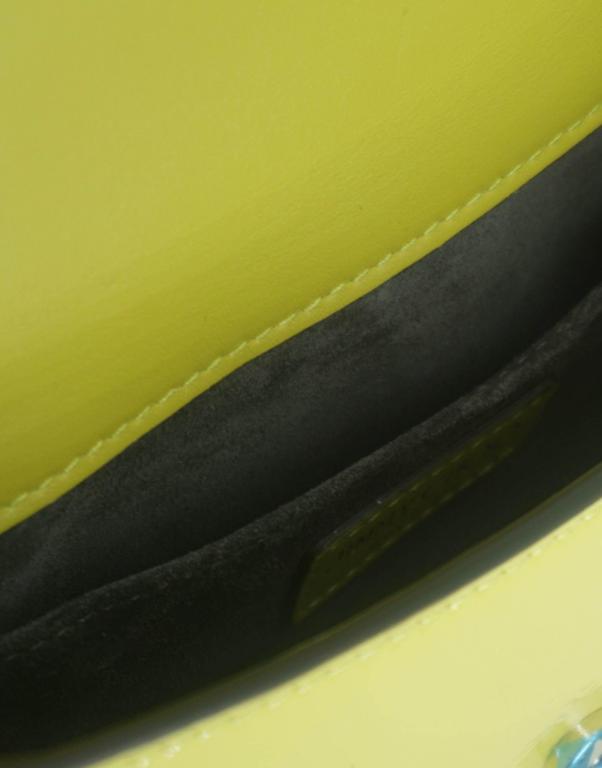 Jimmy Choo Lime Yellow Leather Small Shoulder Bag - Hilstor