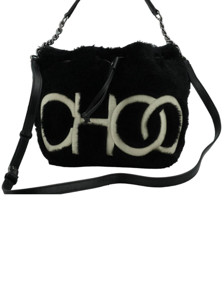 Jimmy Choo Black Leather Top Handle and Shoulder Bag - Hilstor