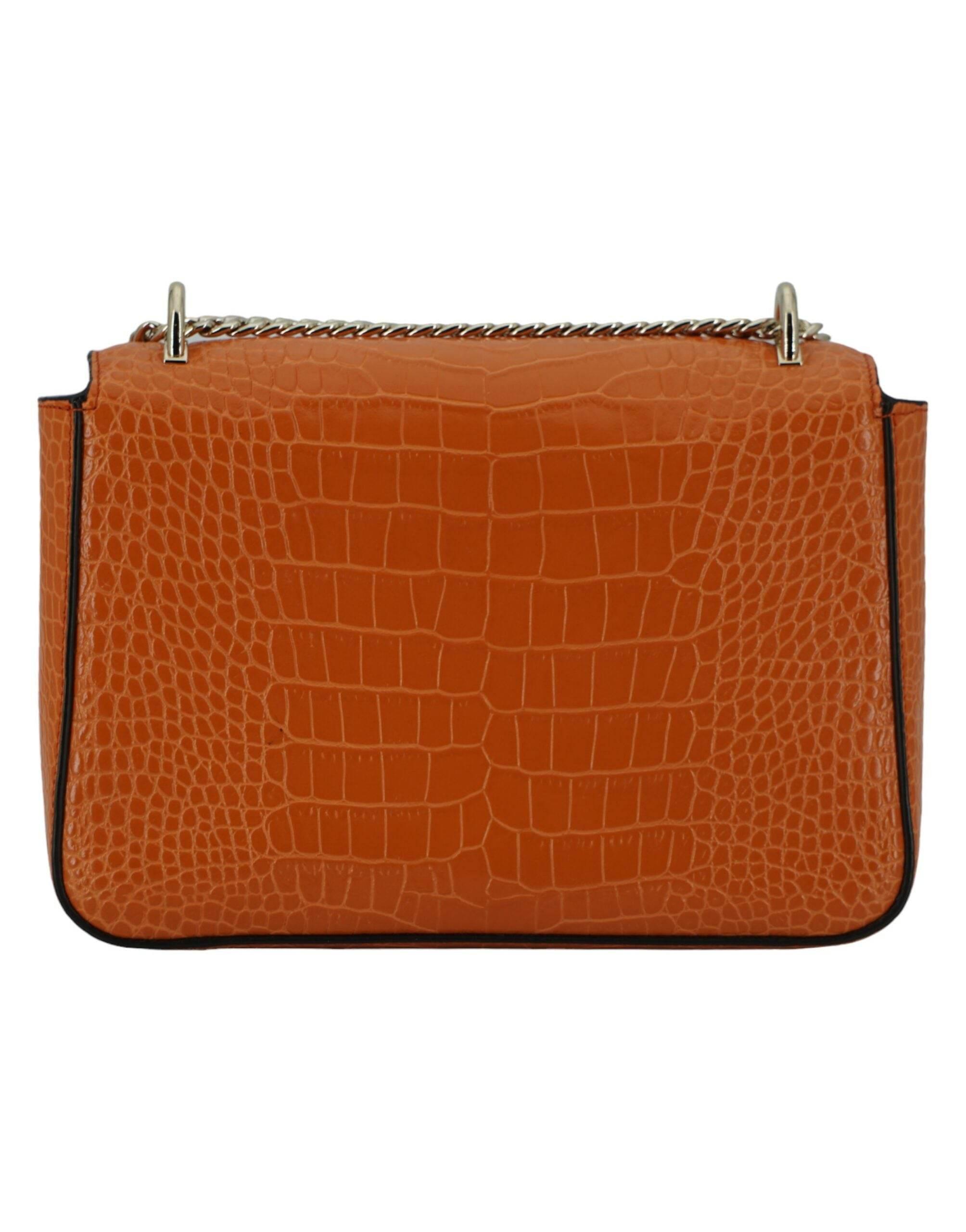 Jimmy Choo Amber Orange Leather Shoulder Bag - Hilstor