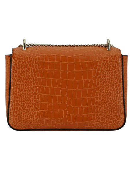 Jimmy Choo Amber Orange Leather Shoulder Bag - Hilstor