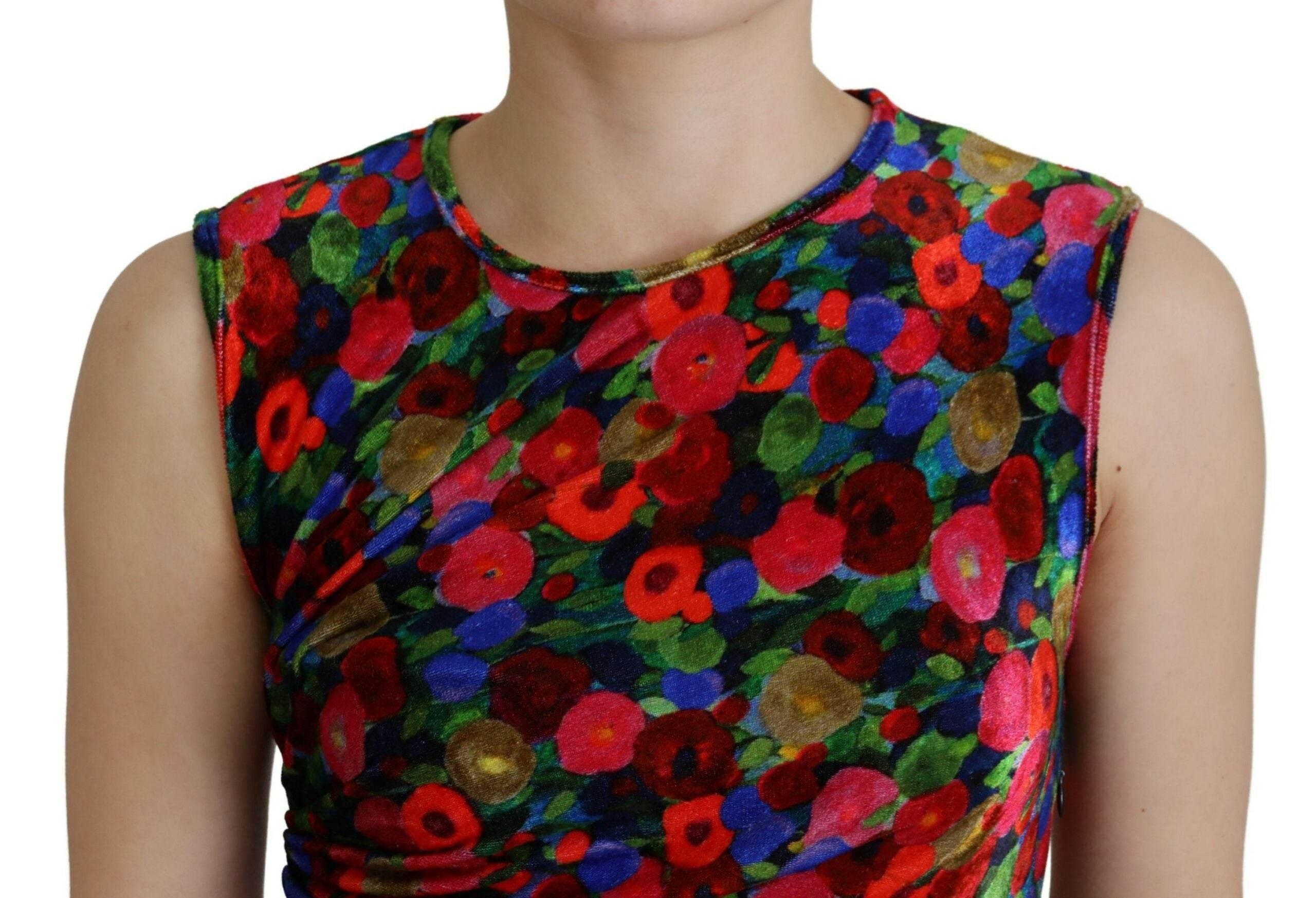 Dsquared² Multicolor Floral Bodycon Ruched Maxi Dress - Hilstor