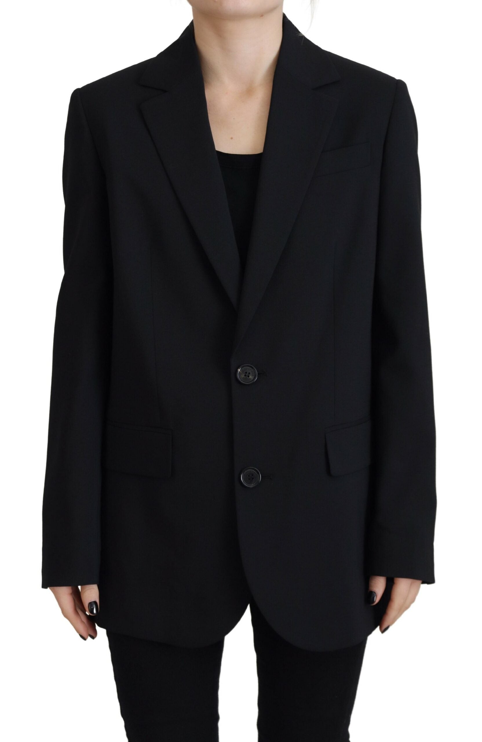 Dsquared² Black Flower Single Breasted Blazer