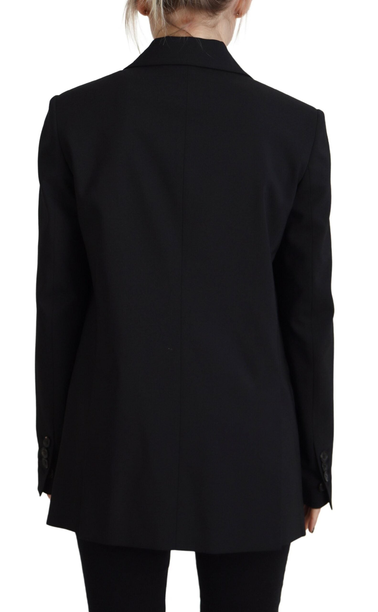 Dsquared² Black Flower Single Breasted Blazer