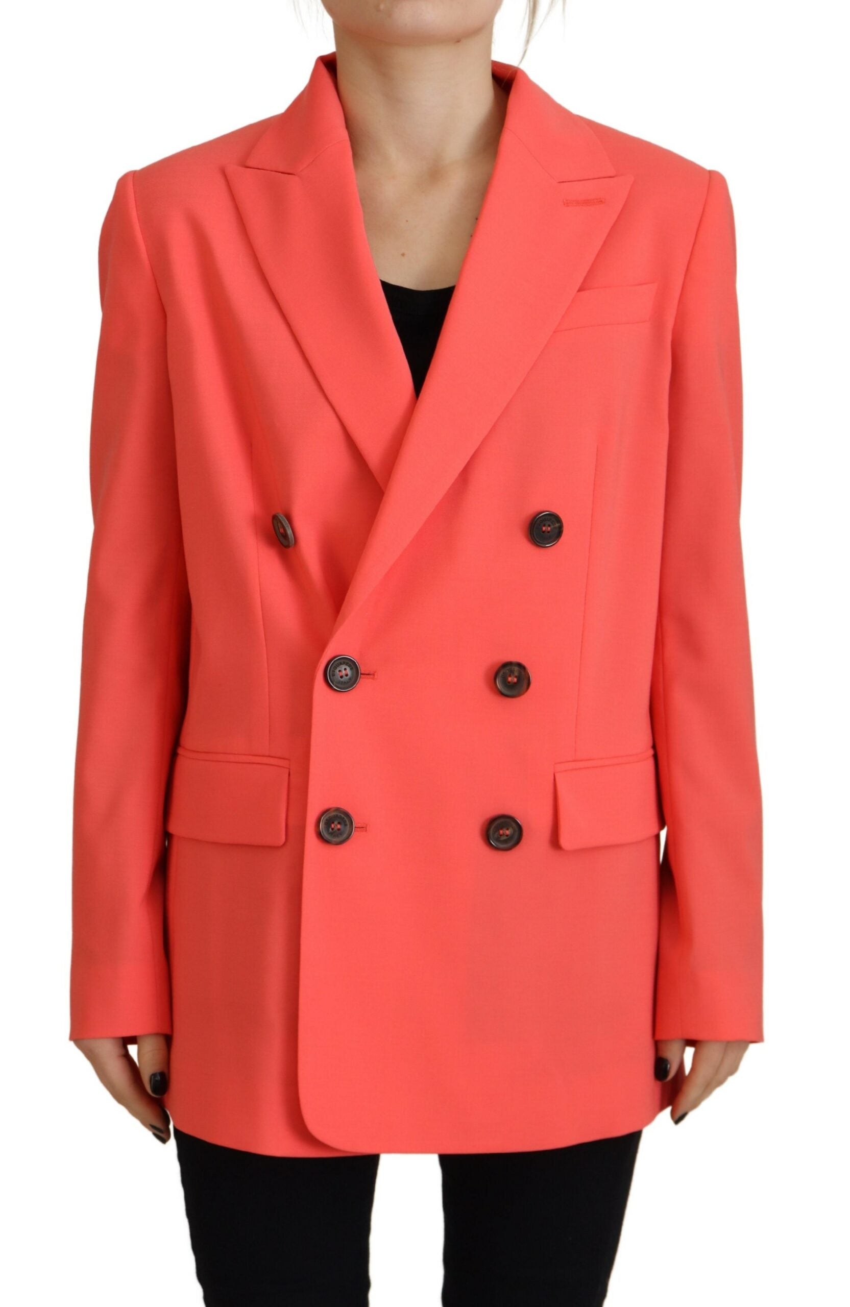 Dsquared² Pink dobbeltradet blazerjakke