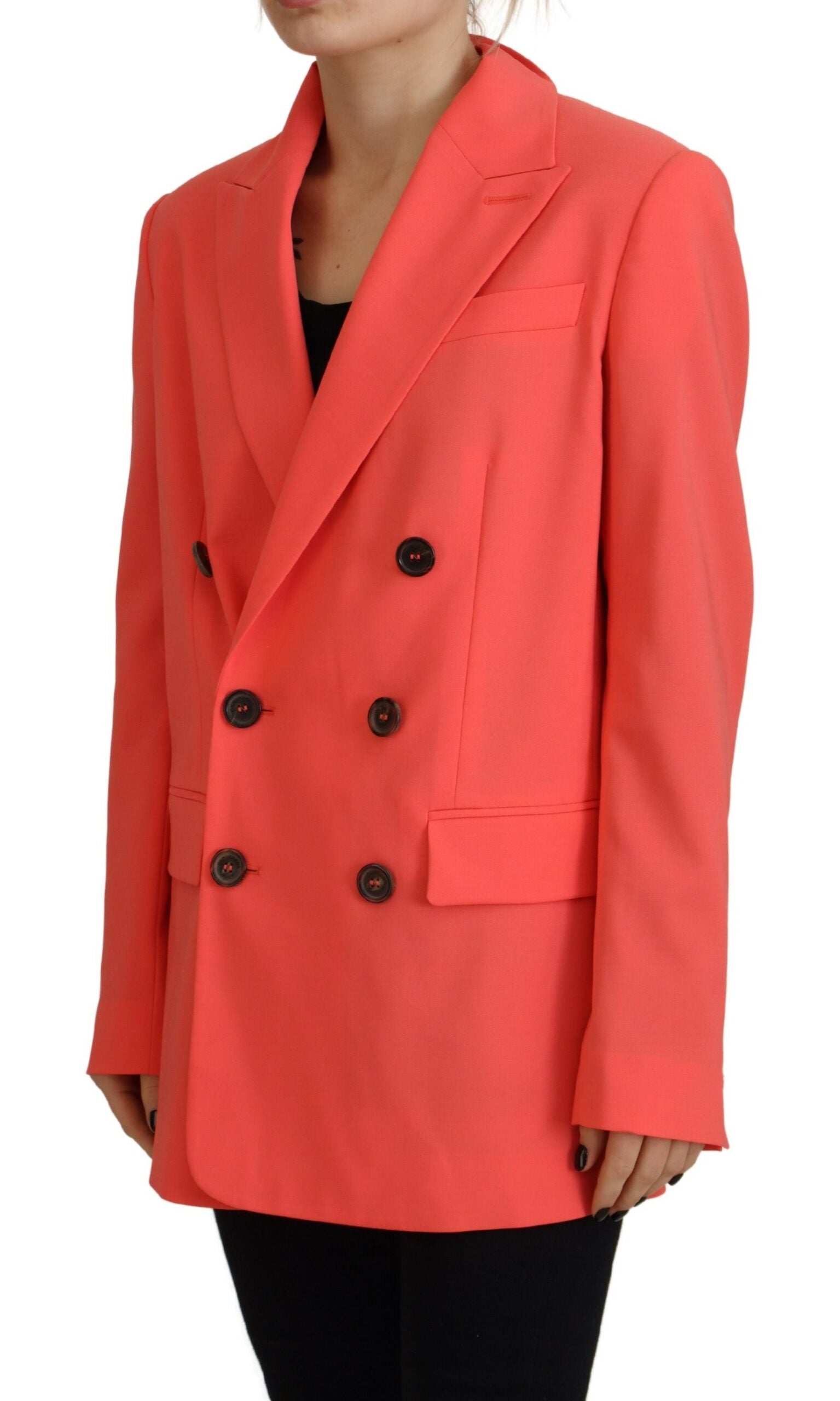 Dsquared² Pink dobbeltradet blazerjakke