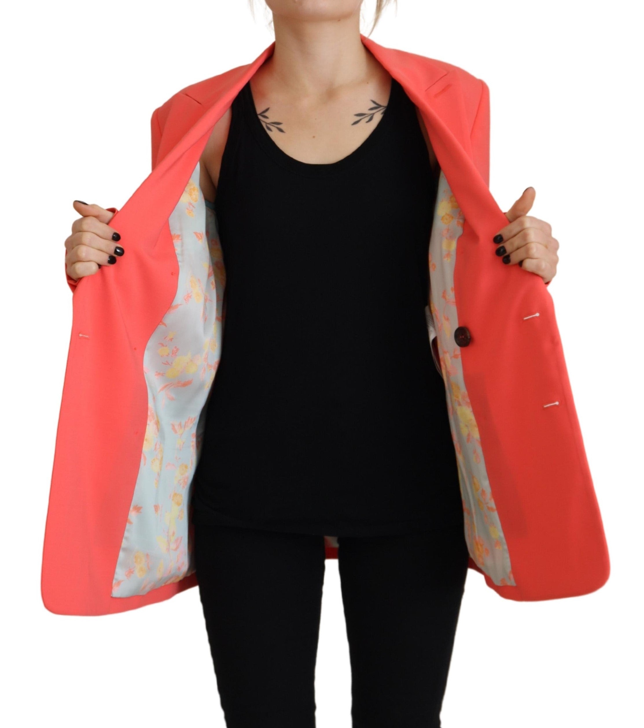 Dsquared² Pink dobbeltradet blazerjakke