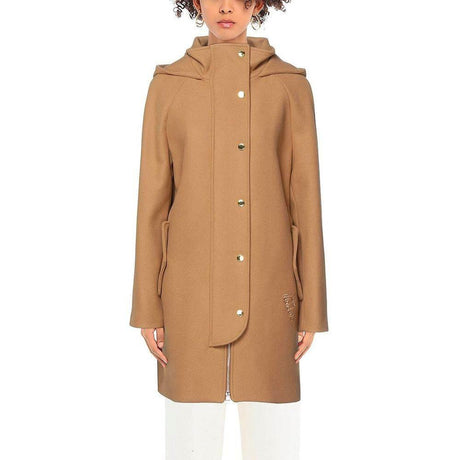 Love Moschino Brown Wool Women Coat - Hilstor