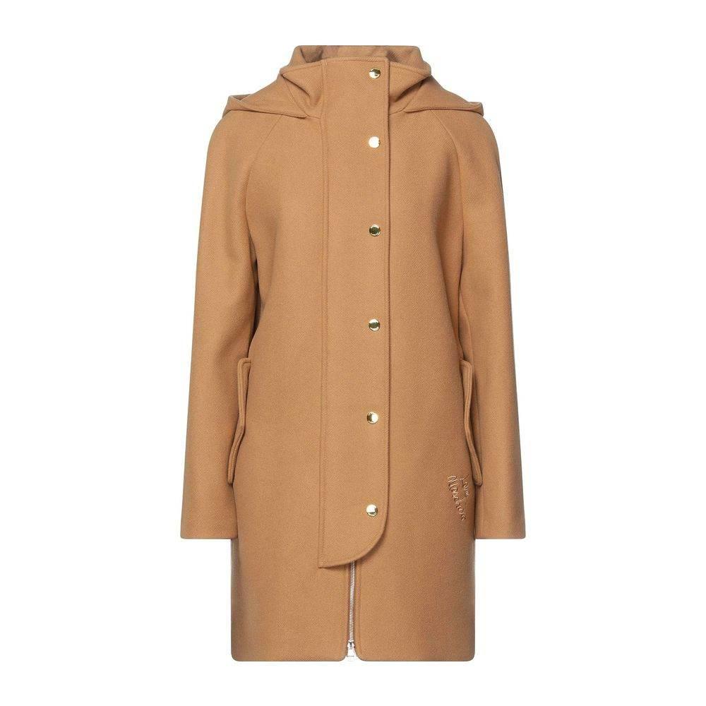 Love Moschino Brown Wool Women Coat - Hilstor