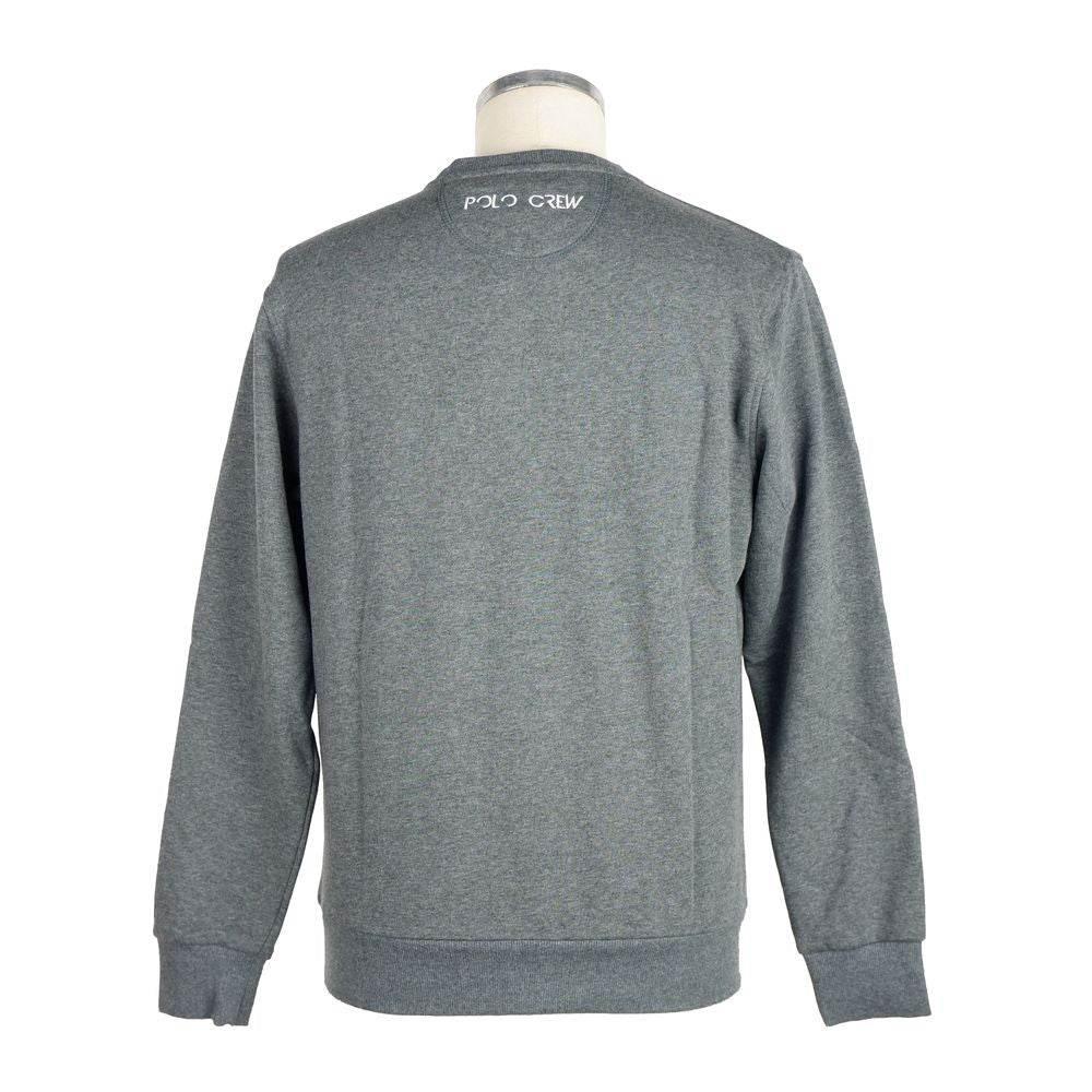 La Martina Gray Cotton Men Sweater - Hilstor