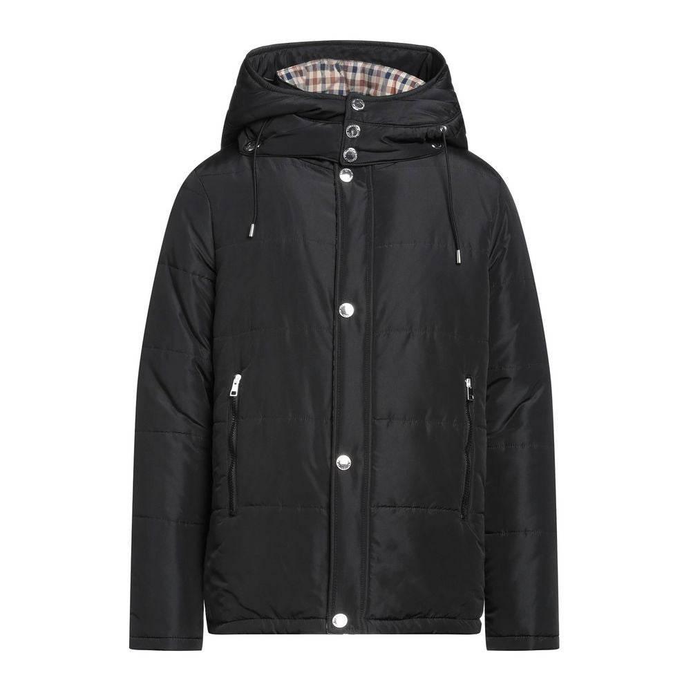 Aquascutum Black Polyamide Men's Jacket - Hilstor