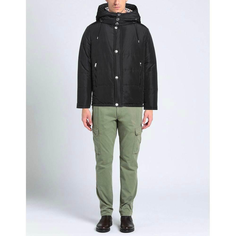 Aquascutum Black Polyamide Men's Jacket - Hilstor