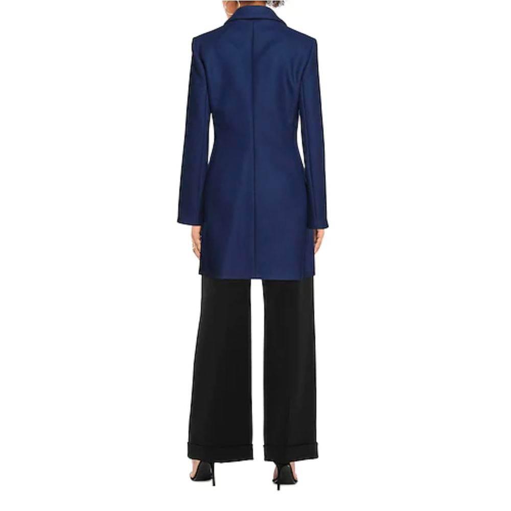 Love Moschino Blue Wool Women Coat - Hilstor