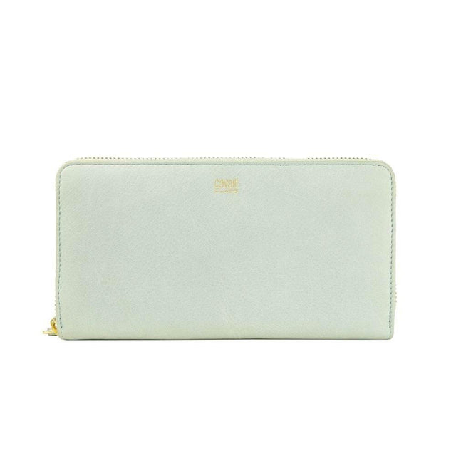 Cavalli Class Gray Calfskin Women Wallet - Hilstor