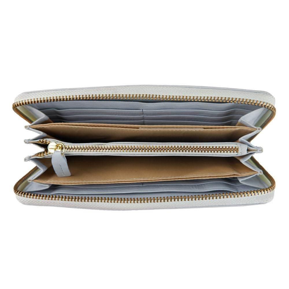 Cavalli Class Gray Calfskin Women Wallet - Hilstor