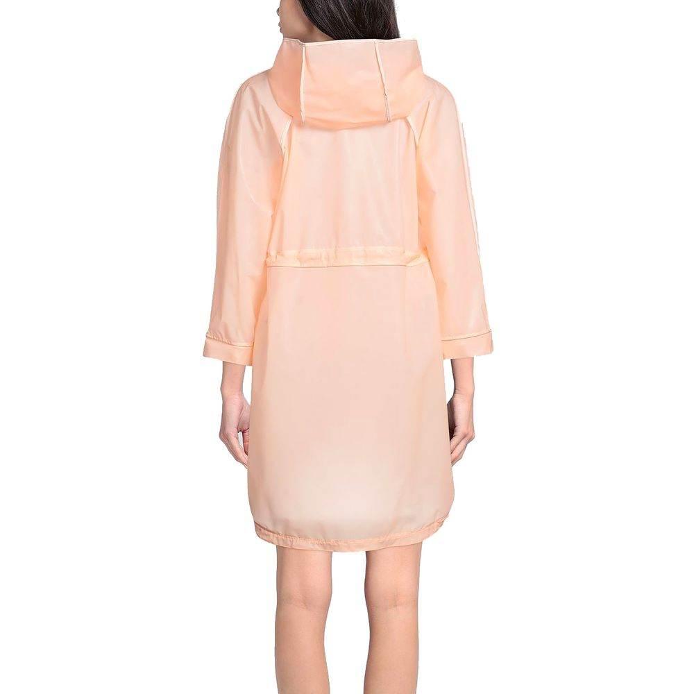 Elisabetta Franchi Powder Pink Long Waterproof Jacket - Hilstor