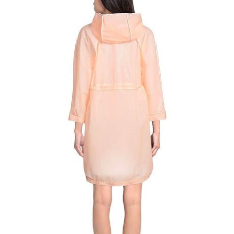 Elisabetta Franchi Powder Pink Long Waterproof Jacket - Hilstor