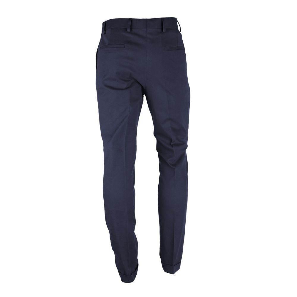 Made in Italy Blue Wool Men Trousers - Hilstor