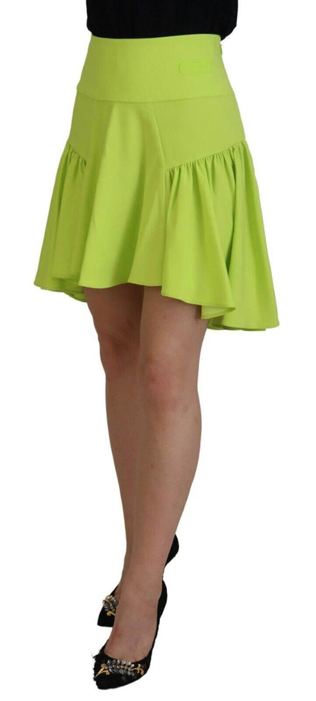 Dsquared² Green High Waist A-line Pleated Mini Women Skirt - Hilstor