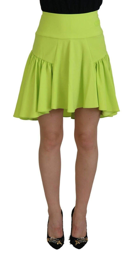 Dsquared² Green High Waist A-line Pleated Mini Women Skirt - Hilstor