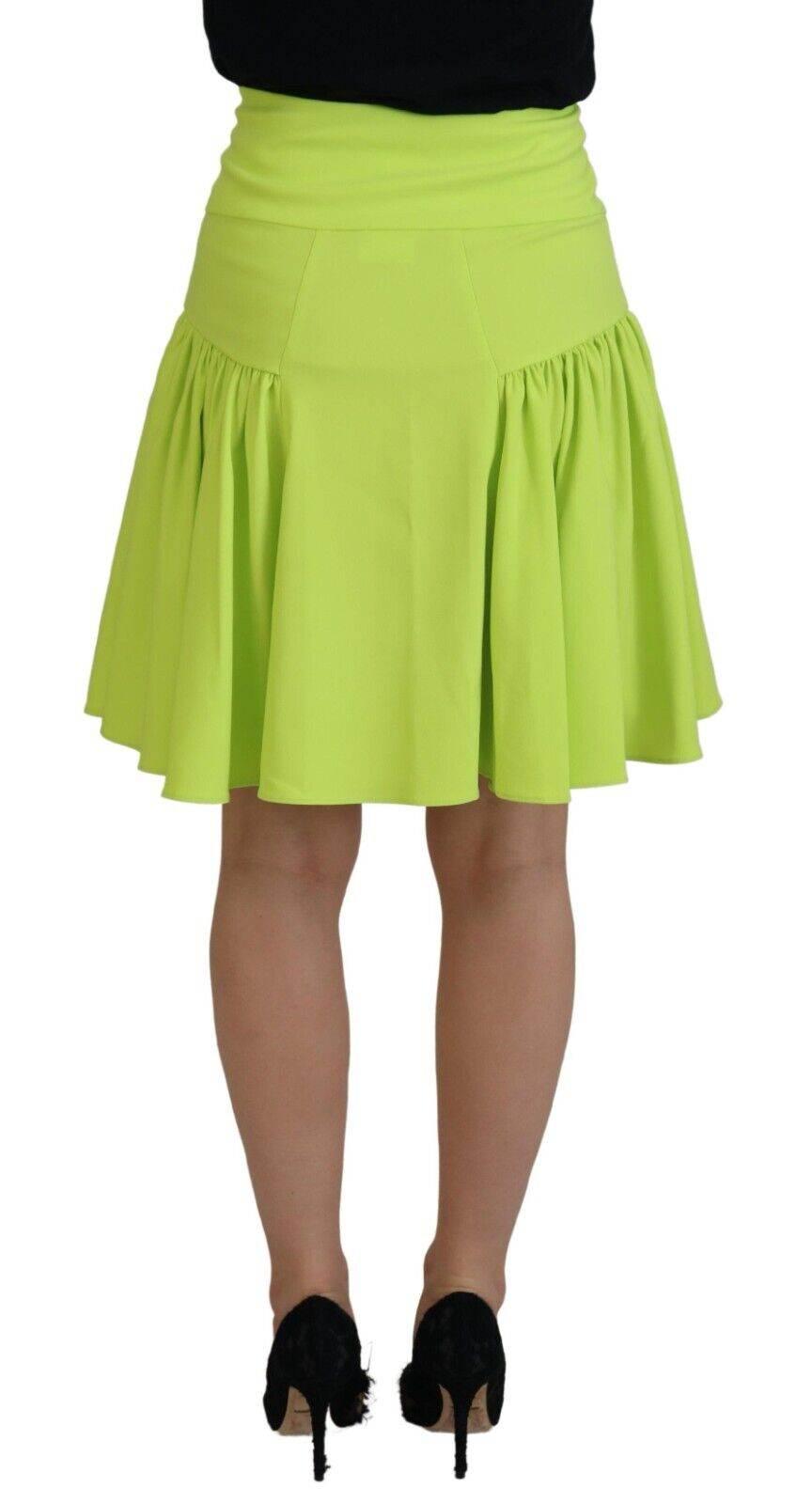 Dsquared² Green High Waist A-line Pleated Mini Women Skirt - Hilstor