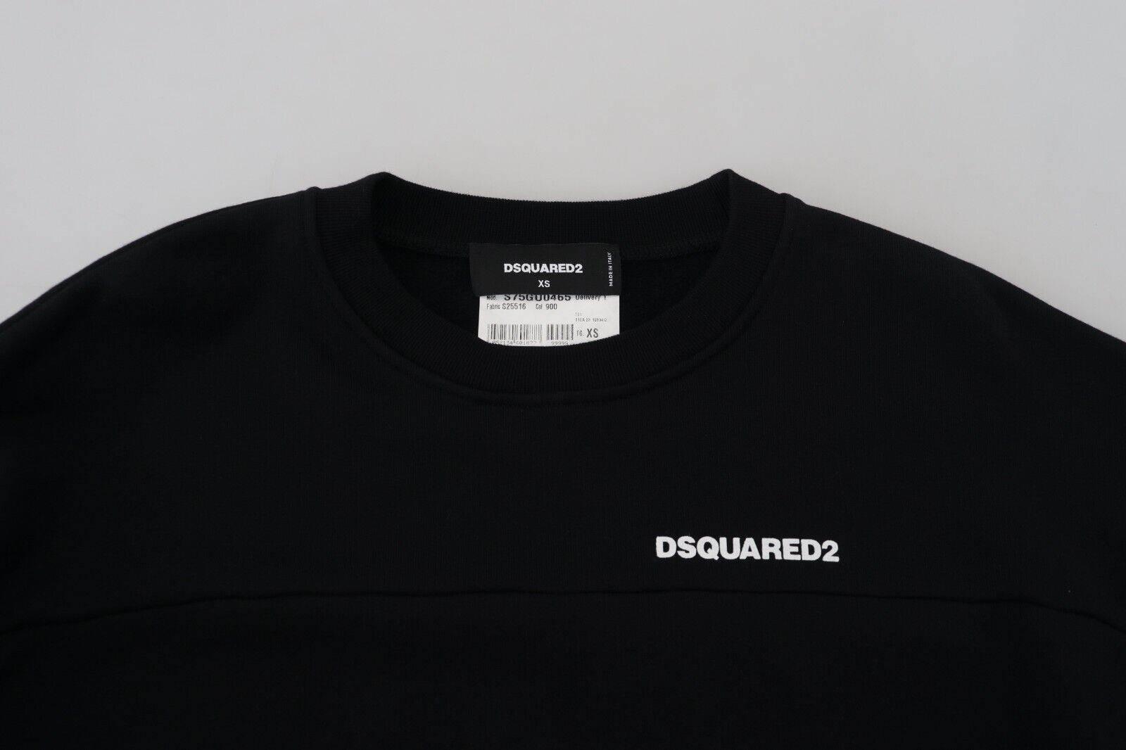 Dsquared² Black Cotton Printed Women Long Sleeve Sweater - Hilstor