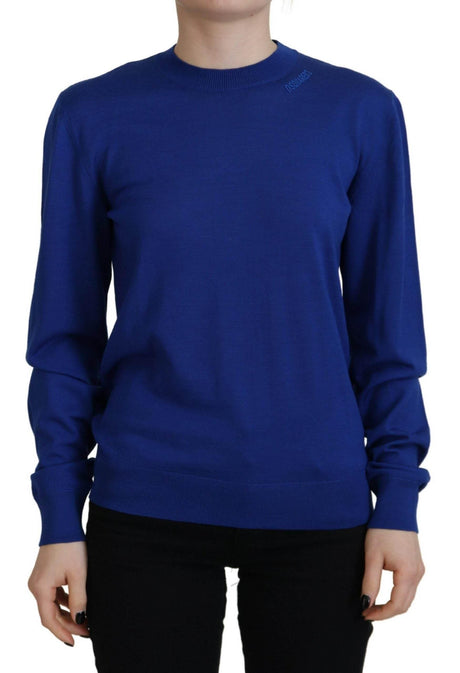 Dsquared² Blue Long Sleeve Crew Neck Casual Sweater - Hilstor