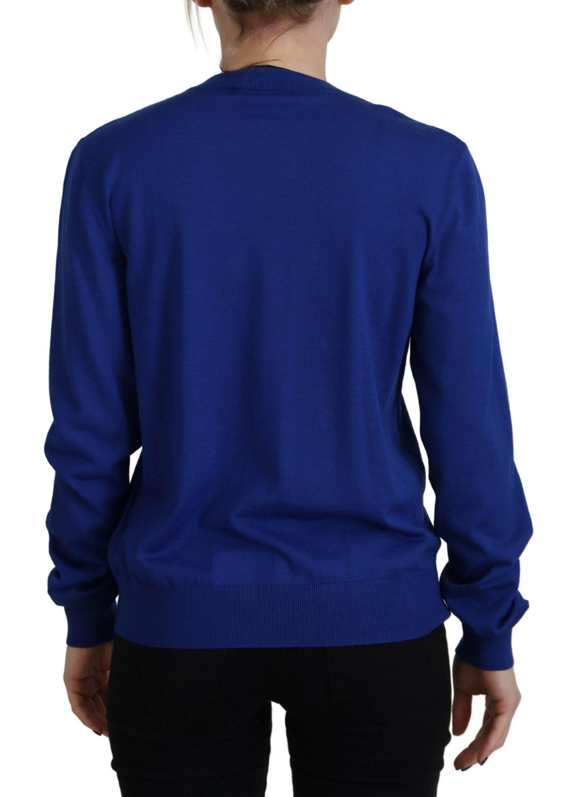 Dsquared² Blue Long Sleeve Crew Neck Casual Sweater - Hilstor